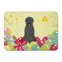 "Caroline's Treasures Easter Eggs Black Russian Terrier Machine Washable Memory Foam Mat doormats, Multicolor"