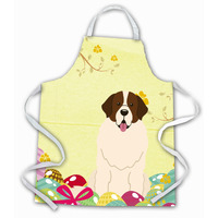 "Caroline's Treasures Easter Eggs Moscow Watchdog Apron, Large, Multicolor"