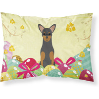 Easter Eggs Manchester Terrier Fabric Standard Pillowcase