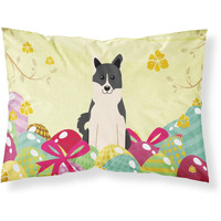 Easter Eggs Russo-European Laika Spitz Fabric Standard Pillowcase