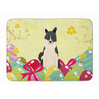 "Caroline's Treasures Easter Eggs Russo-European Laika Spitz Machine Washable Memory Foam Mat doormats, Multicolor"