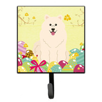 "Caroline's Treasures Easter Eggs Samoyed Wall Hook, Small, Multicolor"
