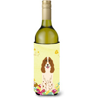 "Caroline's Treasures BB6031LITERK Easter Eggs Russian Spaniel Wine Bottle Beverage Insulator Hugger, 750ml, Multicolor"