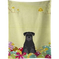 "Caroline's Treasures Easter Eggs Standard Schnauzer Black Kitchen Towel, Multicolor, 25"" x 15"""