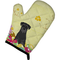 "Caroline's Treasures Easter Eggs Standard Schnauzer Black Oven Mitt, Multicolor, 12"" x 8.5"""