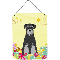"Caroline's Treasures Standard Grey Schnauzer Black Metal Print, 16 x 12, Multicolor"