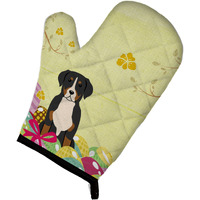 "Caroline's Treasures Easter Eggs Greater Swiss Mountain Dog Oven Mitt, Multicolor, 12"" x 8.5"""