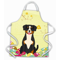 "Caroline's Treasures Easter Eggs Entlebucher Apron, Large, Multicolor"