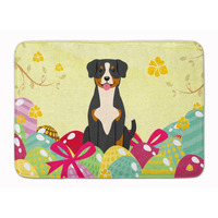 "Caroline's Treasures Easter Eggs Entlebucher Machine Washable Memory Foam Mat doormats, Multicolor"