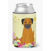 "Caroline's Treasures Easter Eggs Border Terrier Can or Bottle Hugger, Can Hugger, Multicolor"