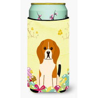 "Caroline's Treasures Easter Eggs Beagle Tricolor Tall Boy Beverage Insulator Hugger, Multicolor"