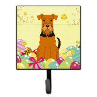 "Caroline's Treasures Easter Eggs Airedale Wall Hook, Small, Multicolor"