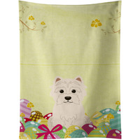 "Caroline's Treasures Easter Eggs Westie Kitchen Towel, Multicolor, 25"" x 15"""
