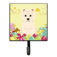 "Caroline's Treasures Easter Eggs Westie Wall Hook, Small, Multicolor"