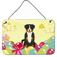 "Caroline's Treasures Easter Eggs Appenzeller Sennenhund Metal Print, 8""H x 12""W, Multicolor"