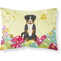 Easter Eggs Appenzeller Sennenhund Fabric Standard Pillowcase