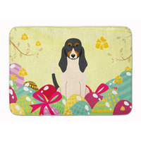 "Caroline's Treasures Easter Eggs Swiss Hound Machine Washable Memory Foam Mat doormats, Multicolor"