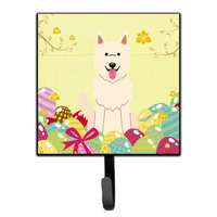"Caroline's Treasures Easter Eggs White German Shepherd Wall Hook, Small, Multicolor"