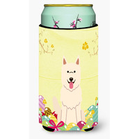 "Caroline's Treasures Easter Eggs White German Shepherd Tall Boy Beverage Insulator Hugger, Multicolor"