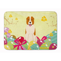 "Caroline's Treasures Easter Eggs Central Asian Shepherd Dog Machine Washable Memory Foam Mat doormats, Multicolor"