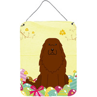 "Caroline's Treasures Easter Eggs Caucasian Shepherd Dog Metal Print, 16 x 12, Multicolor"