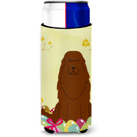 "Caroline's Treasures Easter Eggs Caucasian Shepherd Dog Michelob Ultra Hugger For Slim Cans, Slim Can, Multicolor"