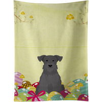 "Caroline's Treasures Easter Eggs Miniature Schnauzer Black Kitchen Towel, Multicolor, 25"" x 15"""