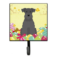 "Caroline's Treasures Easter Eggs Miniature Schanuzer Black Wall Hook, Small, Multicolor"