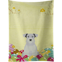 "Caroline's Treasures Easter Eggs Miniature Schnauzer White Kitchen Towel, Multicolor, 25"" x 15"""