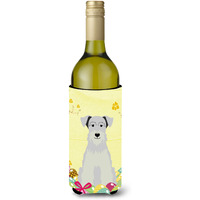 "Caroline's Treasures BB6053LITERK Easter Miniature Schnauzer Wine Bottle Beverage Insulator Hugger, 750ml, Multicolor"