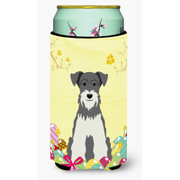 "Caroline's Treasures Easter Schanuzer Salt & Pepper Tall Boy Beverage Insulator Hugger, Multicolor"
