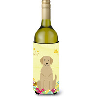 "Caroline's Treasures BB6055LITERK Easter Eggs Yellow Labrador Wine Bottle Beverage Insulator Hugger, 750ml, Multicolor"