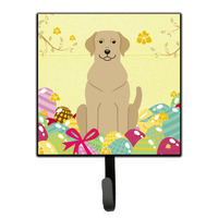 "Caroline's Treasures Easter Eggs Yellow Labrador Wall Hook, Small, Multicolor"