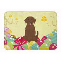 "Caroline's Treasures Easter Eggs Chocolate Labrador Machine Washable Memory Foam Mat doormats, Multicolor"