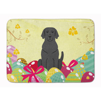 "Caroline's Treasures Easter Eggs Black Labrador Machine Washable Memory Foam Mat doormats, Multicolor"