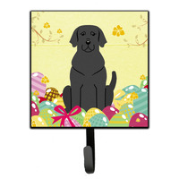 "Caroline's Treasures Easter Eggs Black Labrador Wall Hook, Small, Multicolor"
