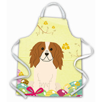 "Caroline's Treasures Easter Eggs Cavalier Spaniel Apron, Large, Multicolor"