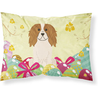 Easter Eggs Cavalier Spaniel Fabric Standard Pillowcase