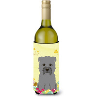 "Caroline's Treasures BB6059LITERK Easter Eggs Glen of Imal Grey Wine Bottle Beverage Insulator Hugger, 750ml, Multicolor"