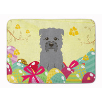 "Caroline's Treasures Easter Eggs Glen of Imal Grey Machine Washable Memory Foam Mat doormats, Multicolor"