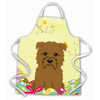 "Caroline's Treasures Easter Eggs Glen of Imal Tan Apron, Large, Multicolor"