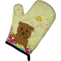 "Caroline's Treasures Easter Eggs Glen of Imal Tan Oven Mitt, Multicolor, 12"" x 8.5"""