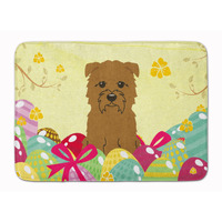"Caroline's Treasures Easter Eggs Glen of Imal Tan Machine Washable Memory Foam Mat doormats, Multicolor"