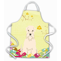 "Caroline's Treasures Easter Eggs Soft Coated Wheaten Terrier Apron, Large, Multicolor"