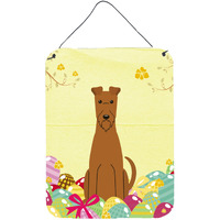 "Caroline's Treasures Easter Eggs Irish Terrier Metal Print, 16 x 12, Multicolor"
