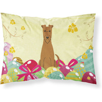 Easter Eggs Irish Terrier Fabric Standard Pillowcase