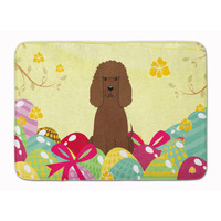 "Caroline's Treasures Easter Eggs Irish Water Spaniel Machine Washable Memory Foam Mat doormats, Multicolor"