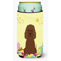 "Caroline's Treasures Easter Eggs Irish Water Spaniel Tall Boy Beverage Insulator Hugger, Multicolor"