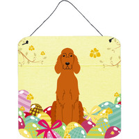 "Caroline's Treasures Easter Eggs Irish Setter Metal Print, 6 x 6, Multicolor"