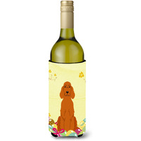 "Caroline's Treasures BB6064LITERK Easter Eggs Irish Setter Wine Bottle Beverage Insulator Hugger, 750ml, Multicolor"